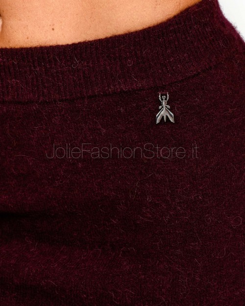 Patrizia Pepe Minigonna in Maglia Morbida Purple Red  2G1034 K293 M536
