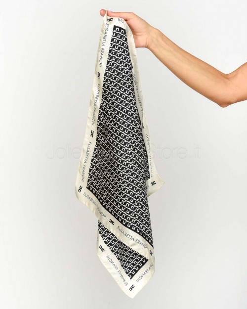 Elisabetta Franchi Foulard Nero/Milk  FO15F56E2 EF3