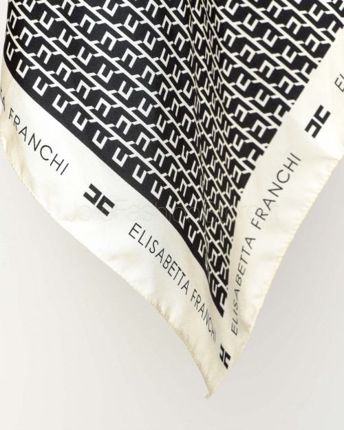 Elisabetta Franchi Foulard Nero/Milk  FO15F56E2 EF3