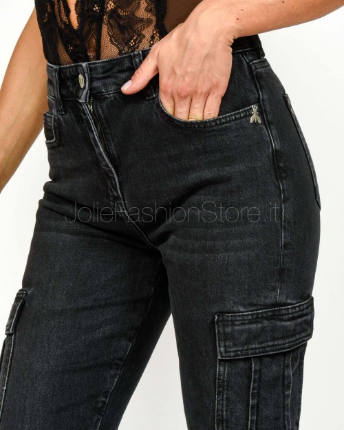 Patrizia Pepe Jeans Slim Tasconati Used Black Wash  2P1735 D112 K380