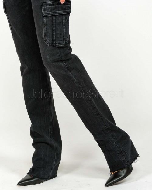 Patrizia Pepe Jeans Slim Tasconati Used Black Wash  2P1735 D112 K380