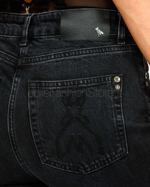 Patrizia Pepe Jeans Slim Tasconati Used Black Wash  2P1735 D112 K380
