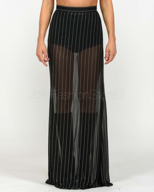 Actualee Gonna Lunga Strass All Over Nero  15143 NERO