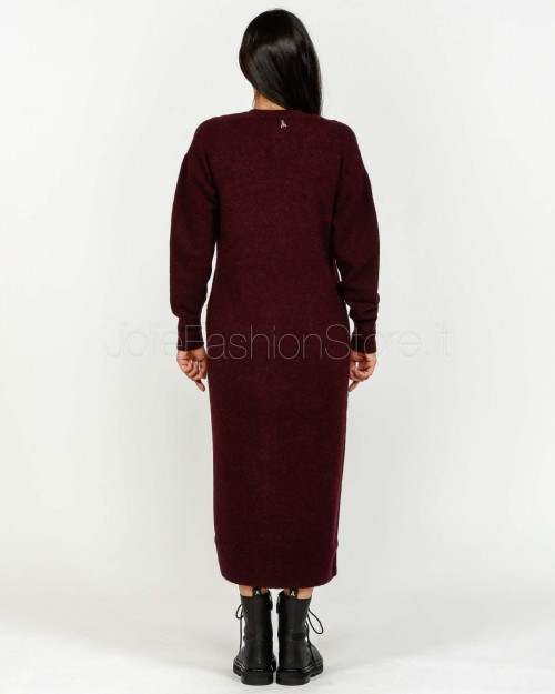 Patrizia Pepe Cardigan Lungo in Maglia Morbida Purple Red  2K0323 K293 M536