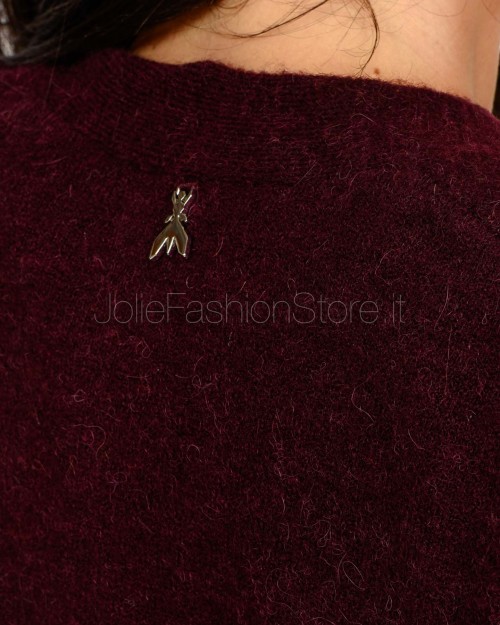 Patrizia Pepe Cardigan Lungo in Maglia Morbida Purple Red  2K0323 K293 M536
