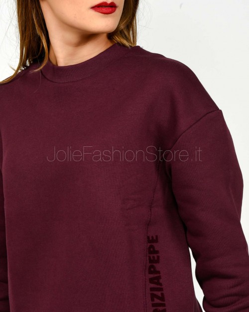 Patrizia Pepe Felpa Racing con Logo Purple Red  2M4494 J079 M536