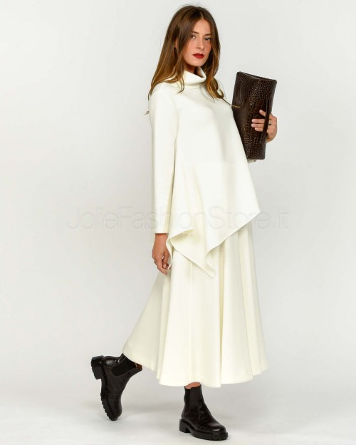 Meimeij Gonna Midi Off White  M5ID04 791