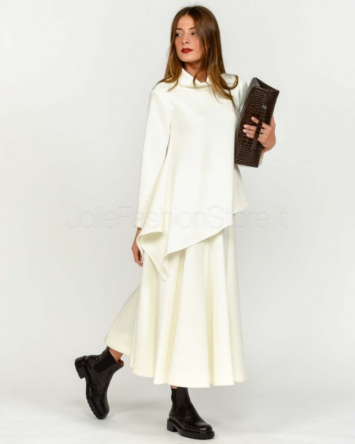 Meimeij Gonna Midi Off White  M5ID04 791