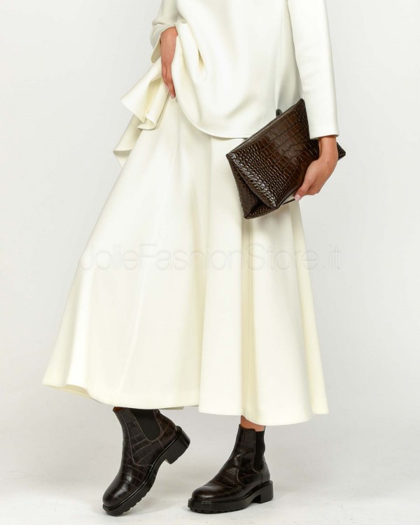 Meimeij Gonna Midi Off White  M5ID04 791