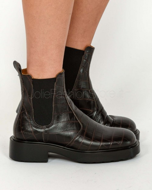Copenhagen Stivaletto Stampa Croco Marrone  CPH444 BRO