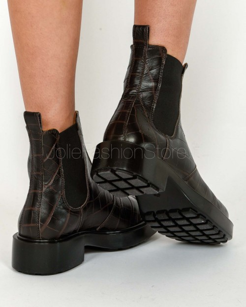 Copenhagen Stivaletto Stampa Croco Marrone  CPH444 BRO