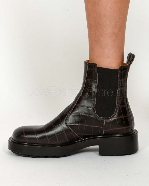 Copenhagen Stivaletto Stampa Croco Marrone  CPH444 BRO