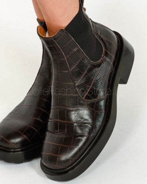 Copenhagen Stivaletto Stampa Croco Marrone  CPH444 BRO