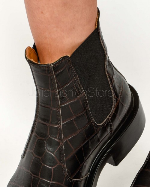 Copenhagen Stivaletto Stampa Croco Marrone  CPH444 BRO
