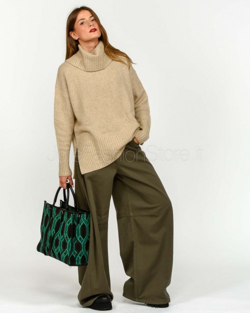 Not Shy Maglione Over in Cashmere Sandstone Modello Gilo