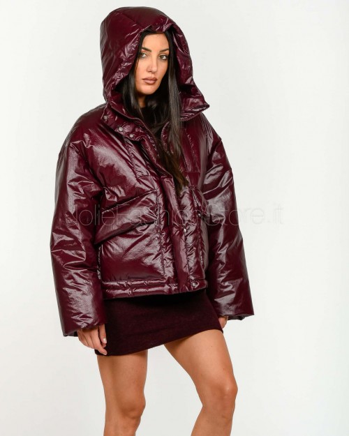 Patrizia Pepe Purple Red Oversized Down Jacket  2O0183 A650 M536