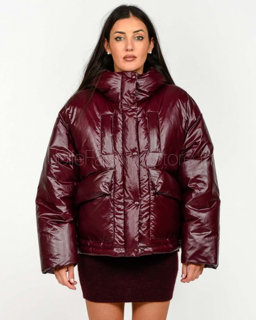 Patrizia Pepe Purple Red Oversized Down Jacket  2O0183 A650 M536