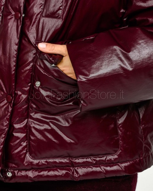 Patrizia Pepe Purple Red Oversized Down Jacket  2O0183 A650 M536