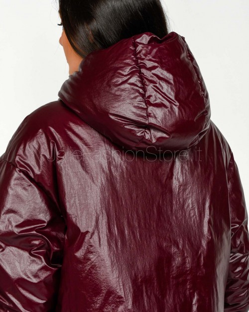 Patrizia Pepe Purple Red Oversized Down Jacket  2O0183 A650 M536