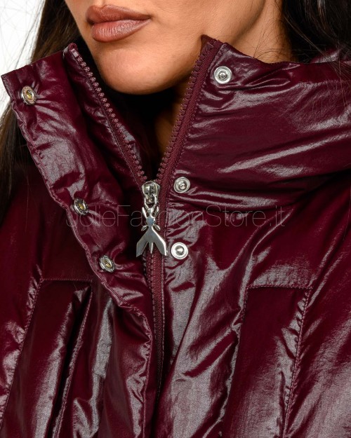 Patrizia Pepe Purple Red Oversized Down Jacket  2O0183 A650 M536