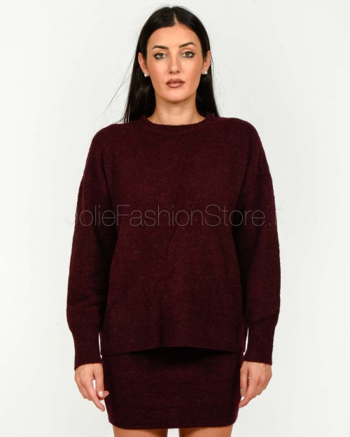 Patrizia Pepe Maglia Morbida Girocollo Purple Red  2K0326 K293 M536