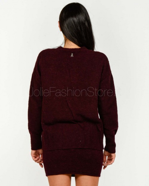 Patrizia Pepe Maglia Morbida Girocollo Purple Red  2K0326 K293 M536
