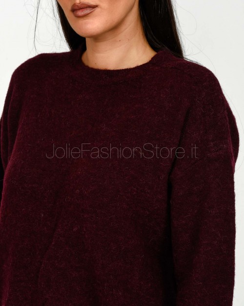 Patrizia Pepe Maglia Morbida Girocollo Purple Red  2K0326 K293 M536