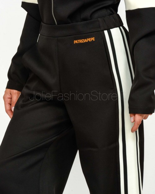 Patrizia Pepe Pantalone Jogger Racing Ampio Nero  2P1716 A664 K103
