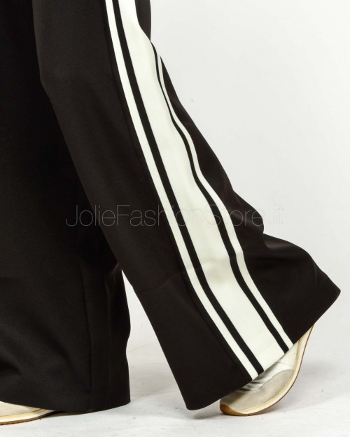 Patrizia Pepe Pantalone Jogger Racing Ampio Nero  2P1716 A664 K103