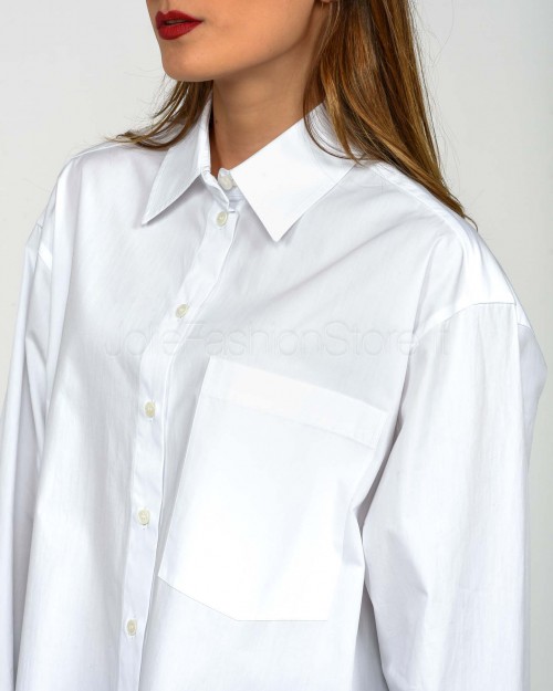 Patrizia Pepe Camicia Over Bianco Ottico  8C0796 A634 W103