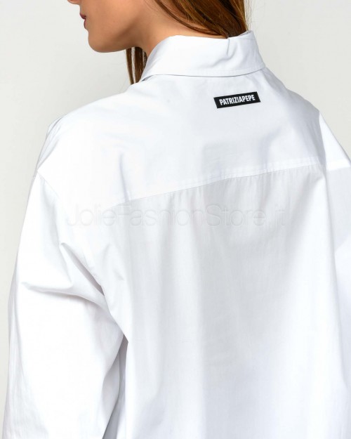 Patrizia Pepe Camicia Over Bianco Ottico  8C0796 A634 W103