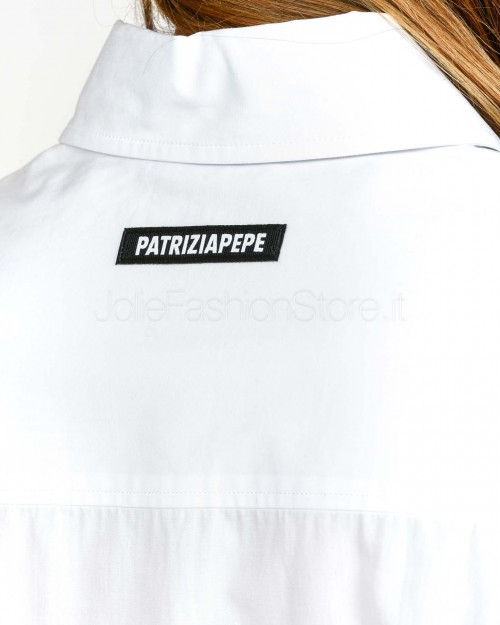 Patrizia Pepe Camicia Over Bianco Ottico  8C0796 A634 W103