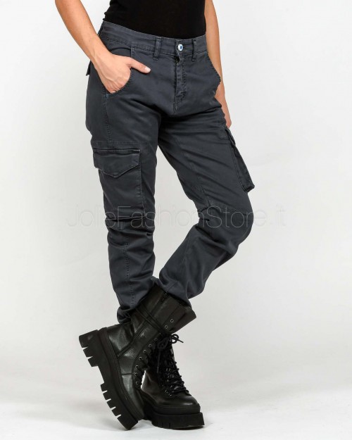 Displaj Jeans Tasconato Asfalto Con Polsino sul Fondo