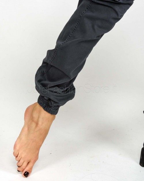 Displaj Jeans Tasconato Asfalto Con Polsino sul Fondo  JUSTIN ASFALTO