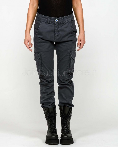 Displaj Jeans Tasconato Asfalto Con Polsino sul Fondo  JUSTIN ASFALTO