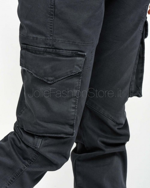 Displaj Jeans Tasconato Asfalto Con Polsino sul Fondo  JUSTIN ASFALTO