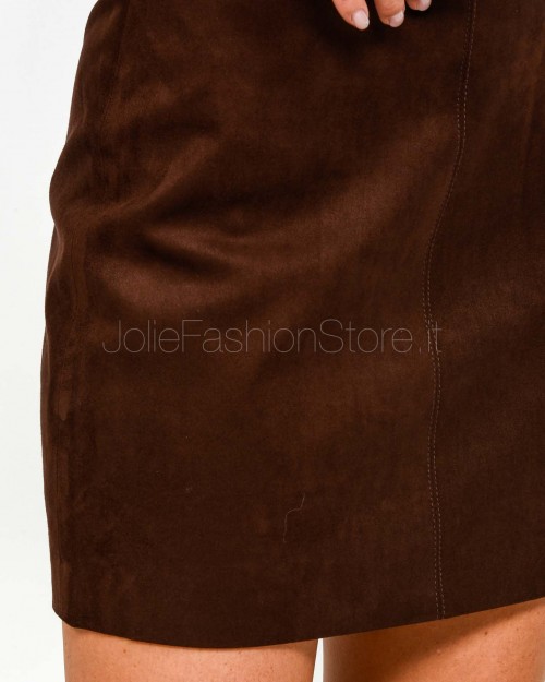 Grace & Mila Gonna in Suede Cioccolato  SURPRENANTE CHOCOLAT