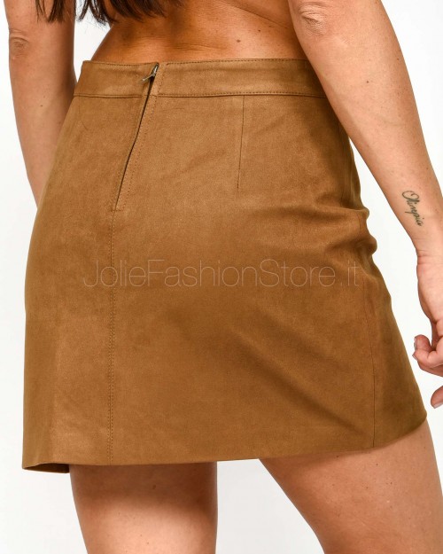 Grace & Mila Gonna in Suede Cammello  SURPRENANTE CAMEL