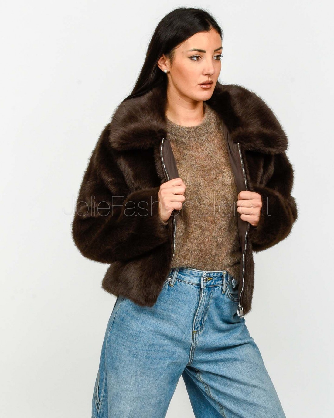 Grace & Mila Chocolate Faux Fur  SHONNA CHOCOLATE
