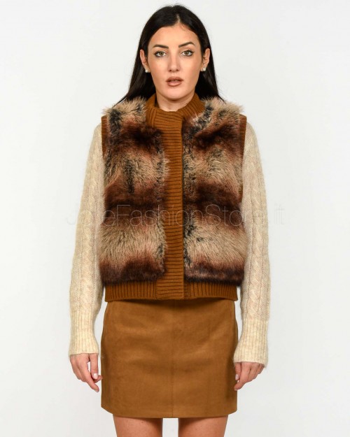 Sword Pelliccia Gilet Eco Zibellino Chestnut  9019 CHESTNUT