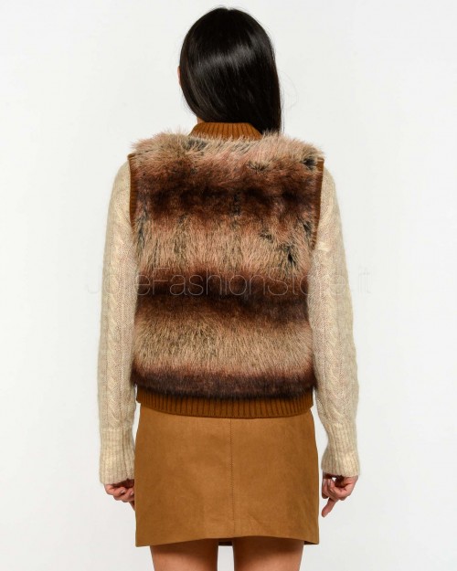 Sword Pelliccia Gilet Eco Zibellino Chestnut  9019 CHESTNUT