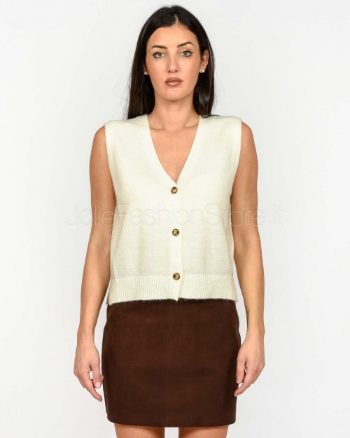 Grace & Mila Gilet Lana e Mohair Panna  SANTA IVOIRE