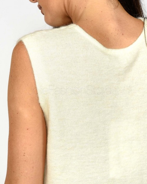 Grace & Mila Gilet Lana e Mohair Panna  SANTA IVOIRE