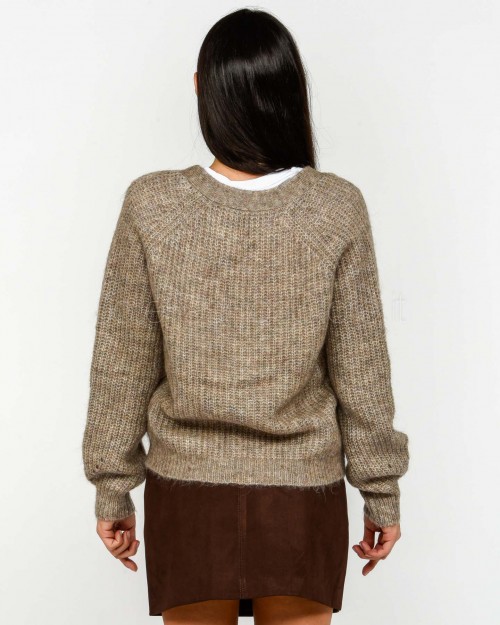 Grace & Mila Cardigan Misto Lana e Alpaca Grigio  SALUDA GREIGE