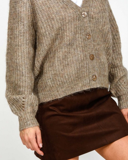 Grace & Mila Cardigan Misto Lana e Alpaca Grigio  SALUDA GREIGE