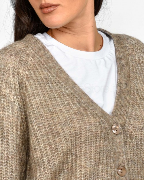 Grace & Mila Cardigan Misto Lana e Alpaca Grigio  SALUDA GREIGE