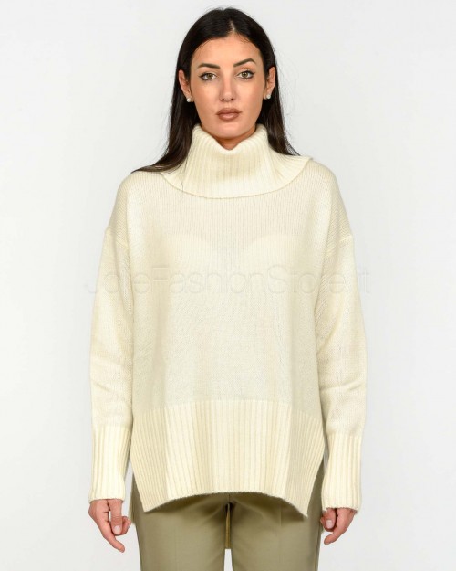 Not Shy Maglione Over in Cashmere Bianco Modello Gilo  GILO ECRU