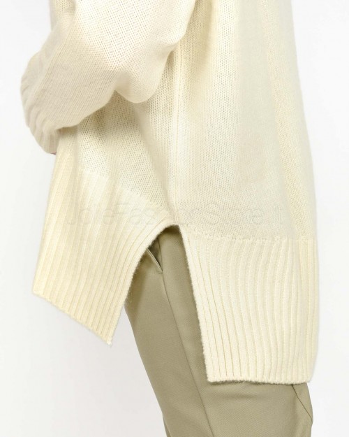 Not Shy Maglione Over in Cashmere Bianco Modello Gilo  GILO ECRU
