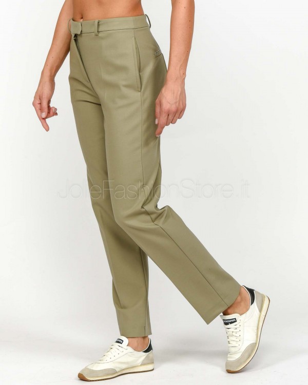 Patrizia Pepe Pantalone a Sigaretta Misto Lana Winter Greige  2P1708 A475 B848