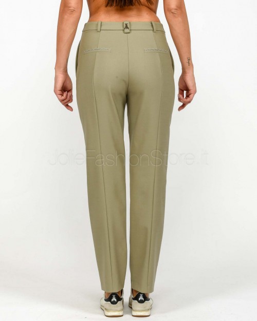 Patrizia Pepe Pantalone a Sigaretta Misto Lana Winter Greige  2P1708 A475 B848